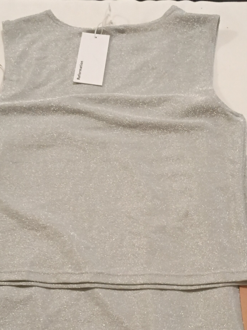 Reformation Silver Sparkle Knit Two-Piece - Picture 2 of 6